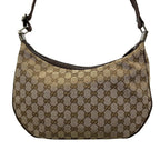 Gucci Shoulder Bag GG Pattern Beige Dark Brown Leather — view 3