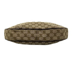 Gucci Shoulder Bag GG Pattern Beige Dark Brown Leather — view 5