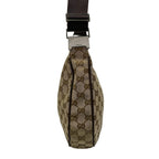 Gucci Shoulder Bag GG Pattern Beige Dark Brown Leather — view 4