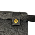 Dior Waist Pouch Saddle Bag Black Leather — view 9