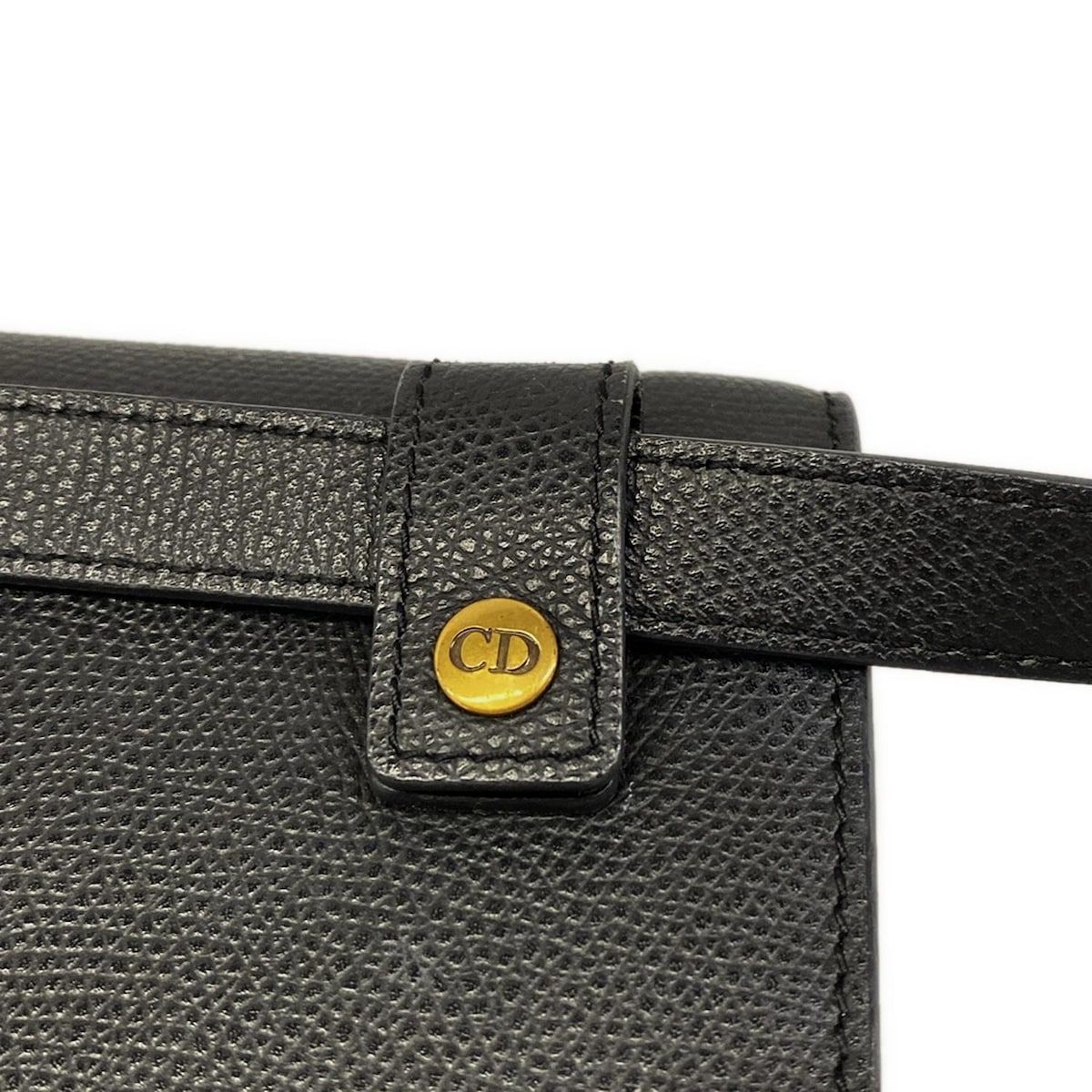 Dior Waist Pouch Saddle Bag Black Leather — view 9
