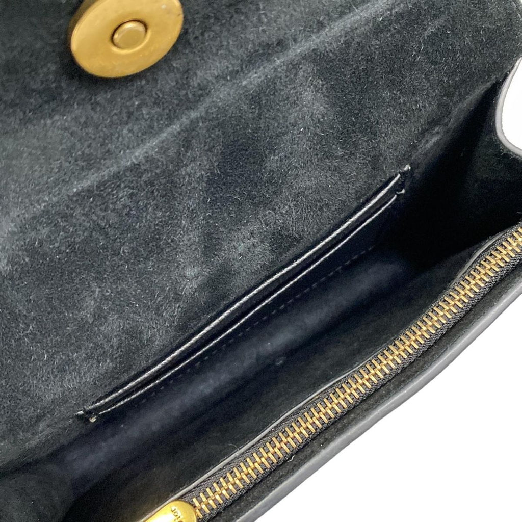 Dior Waist Pouch Saddle Bag Black Leather — view 6