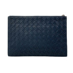 Bottega Veneta Clutch Intrecciato Navy Leather — view 3