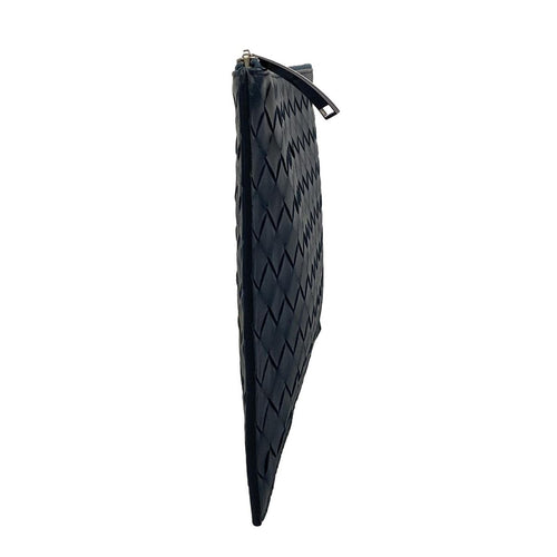 Bottega Veneta Clutch Intrecciato Navy Leather — view 2