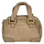 Loewe Amazona Nano Beige Mini Bag with Key Ring Leather