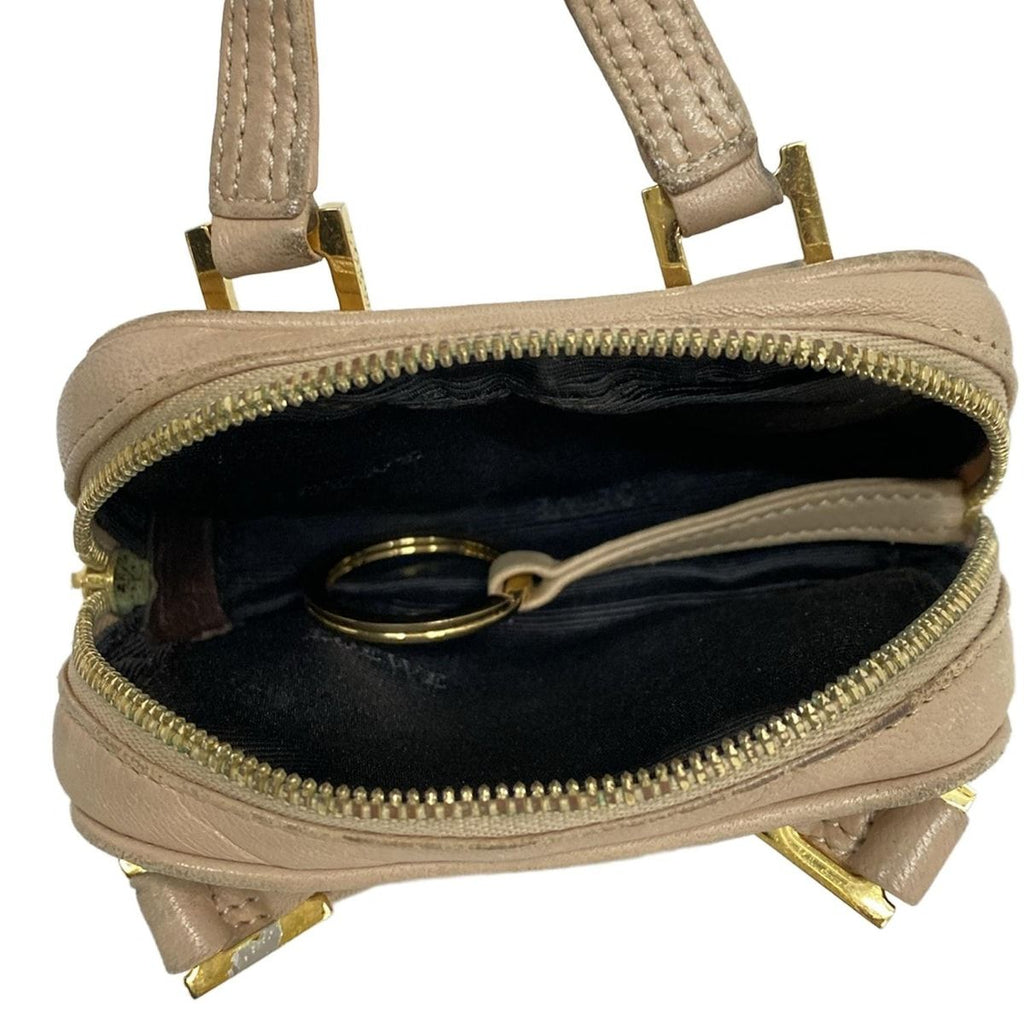 Loewe Amazona Nano Beige Mini Bag with Key Ring Leather — view 7