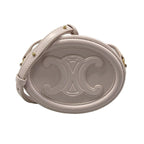 Celine Shoulder Bag Crossbody Oval Purse Cuill Triomphe Light Pink