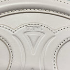 Celine Shoulder Bag Crossbody Oval Purse Cuill Triomphe Light Pink — view 9