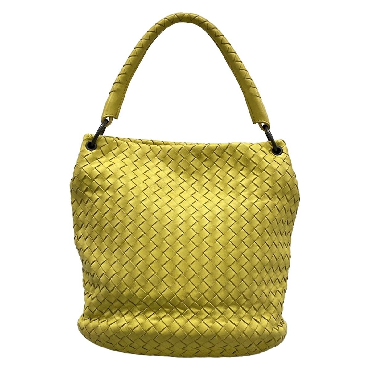 Bottega Veneta Handbag Intrecciato Yellow Leather — view 3