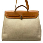 Hermes Handbag Herbag MM Ivory Brown Silver — view 3