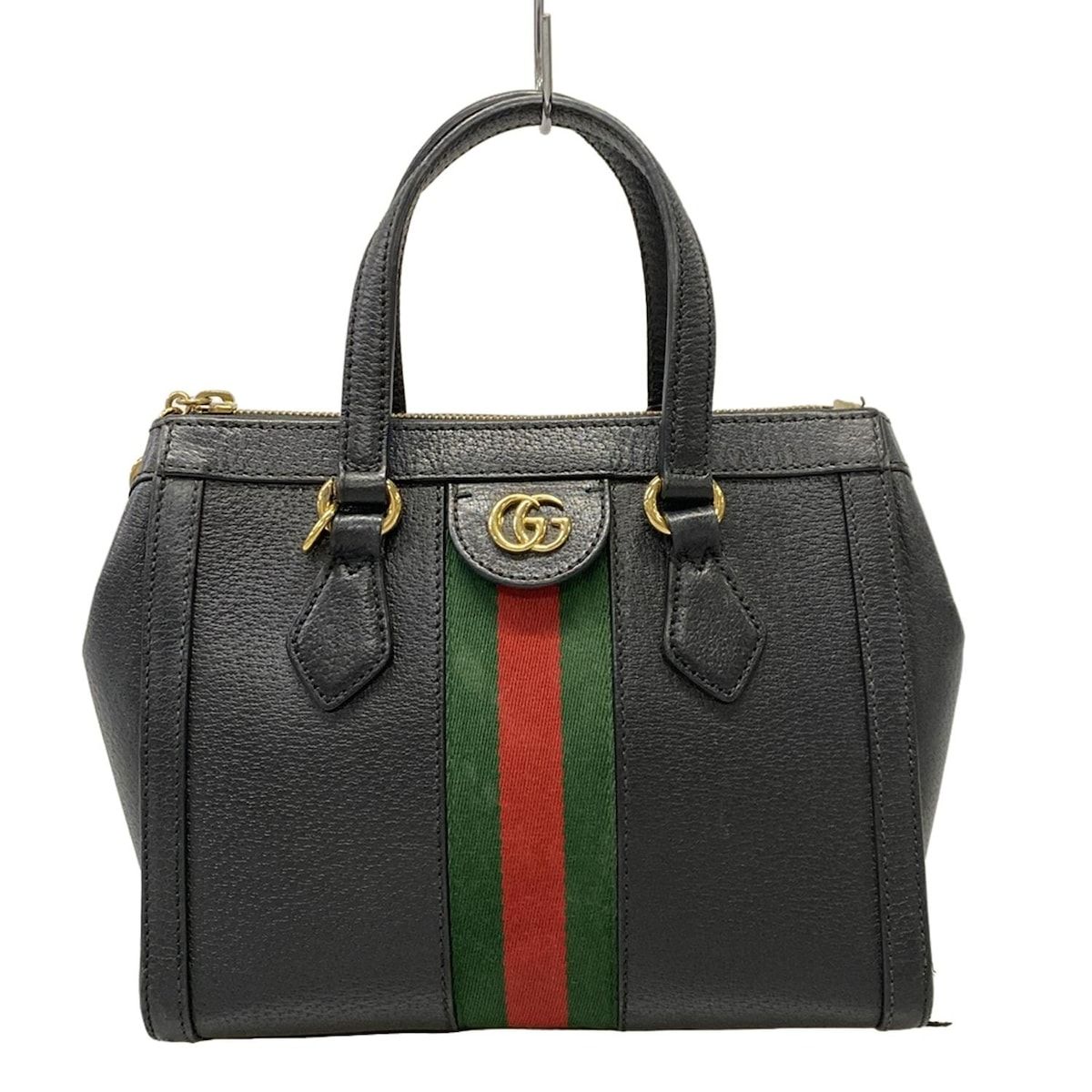 Gucci Handbag Ophidia Black Green Red Leather