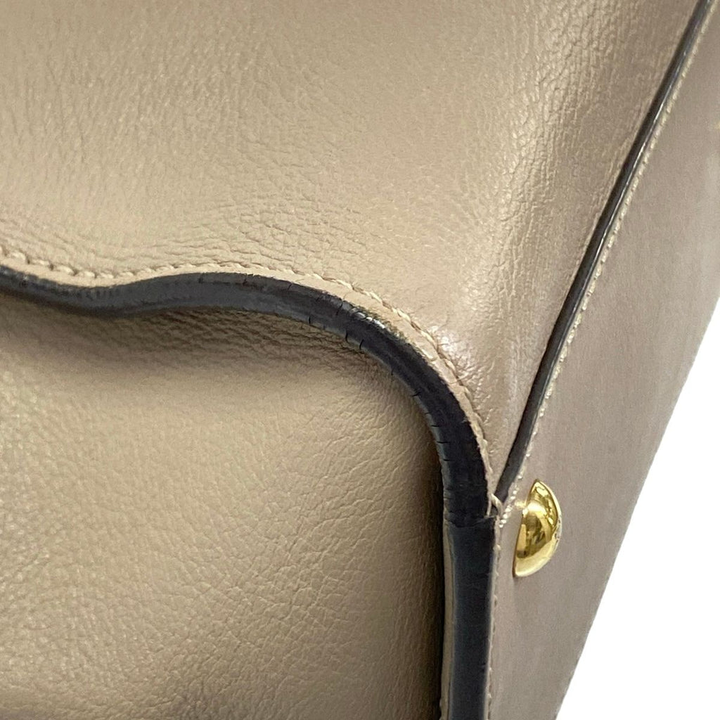 Fendi Handbag Peekaboo Iconic Gray Beige Tortoiseshell Leather — view 6