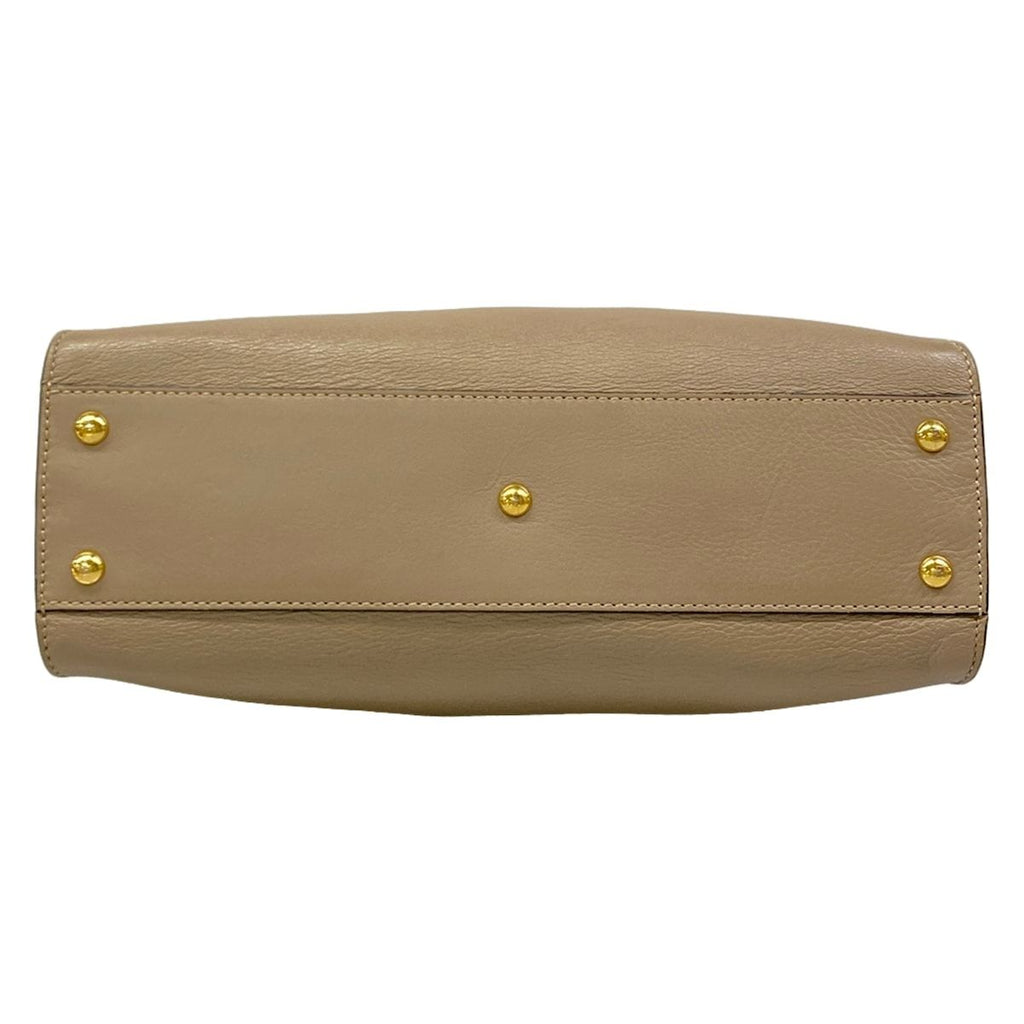 Fendi Handbag Peekaboo Iconic Gray Beige Tortoiseshell Leather — view 5