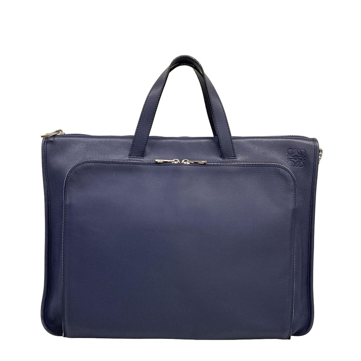 Loewe Business Bag Navy No Lock Leather
