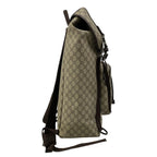 Gucci Backpack GG Plus Supreme Interlocking Dark Brown Beige Leather — view 2