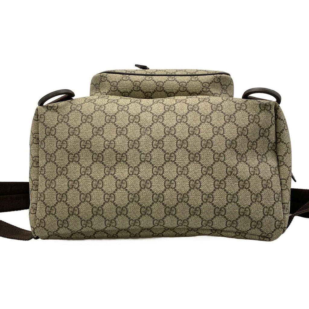 Gucci Backpack GG Plus Supreme Interlocking Dark Brown Beige Leather — view 5