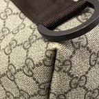 Gucci Backpack GG Plus Supreme Interlocking Dark Brown Beige Leather — view 6