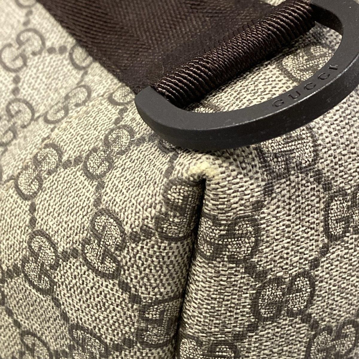Gucci Backpack GG Plus Supreme Interlocking Dark Brown Beige Leather — view 6