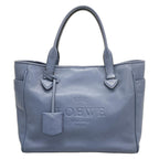 Loewe Tote Heritage Blue Gray Leather
