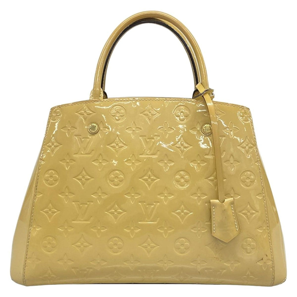 Louis Vuitton Handbag Monogram Vernis Montaigne BB Dune Leather