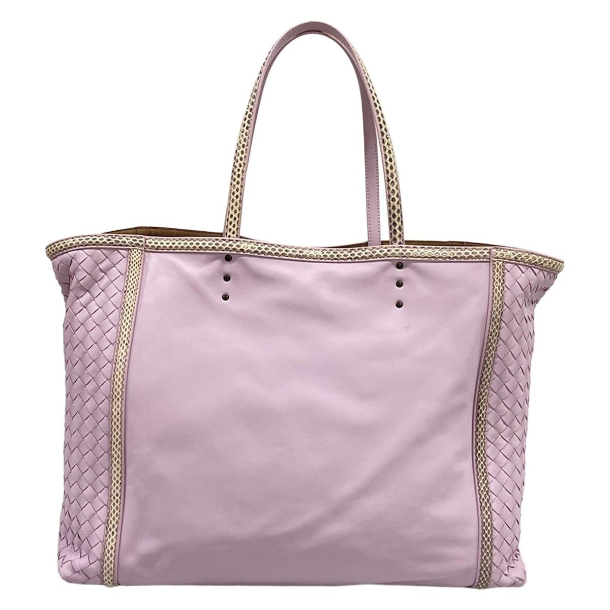 Bottega Veneta Tote Intrecciato Light Purple Leather