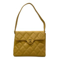 Chanel Shoulder Bag Ultra Stitch Beige Gold Flap Leather