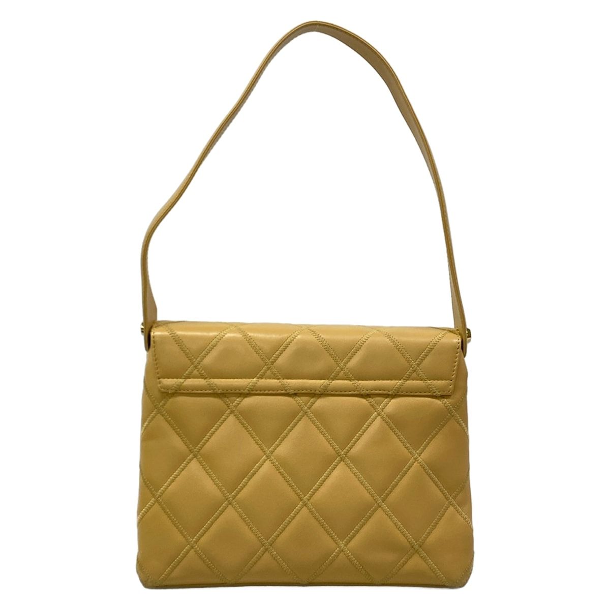 Chanel Shoulder Bag Ultra Stitch Beige Gold Flap Leather — view 3