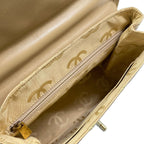 Chanel Shoulder Bag Ultra Stitch Beige Gold Flap Leather — view 7
