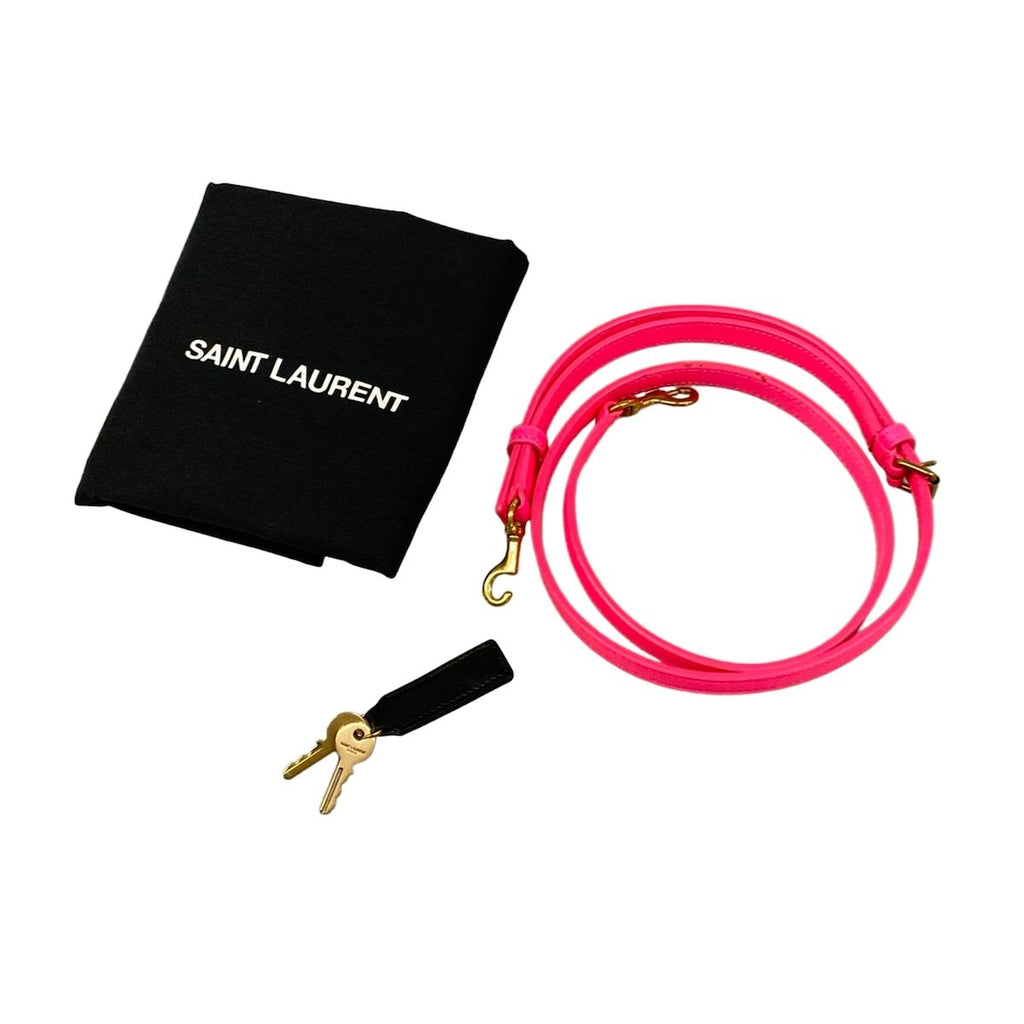Saint Laurent Paris Tote Sac Dejournano Pink Leather — view 8