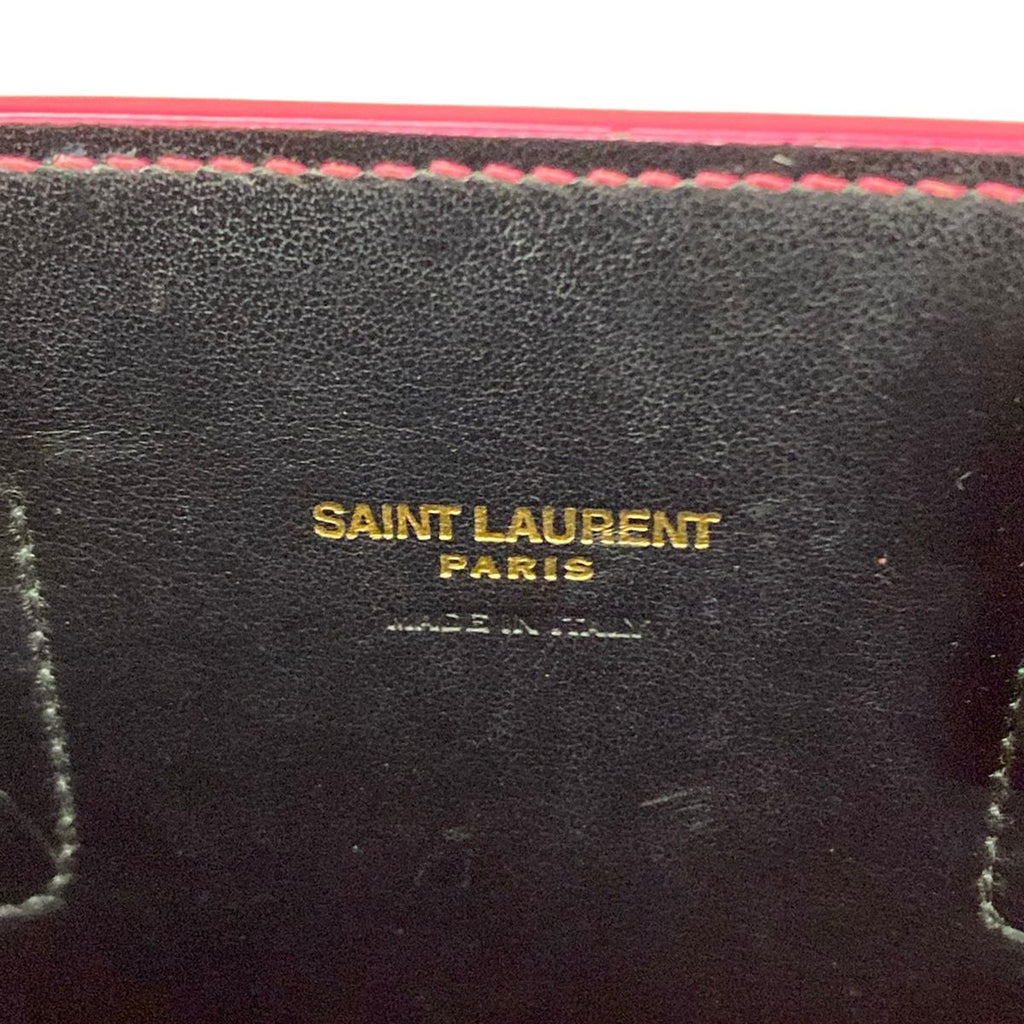 Saint Laurent Paris Tote Sac Dejournano Pink Leather — view 9