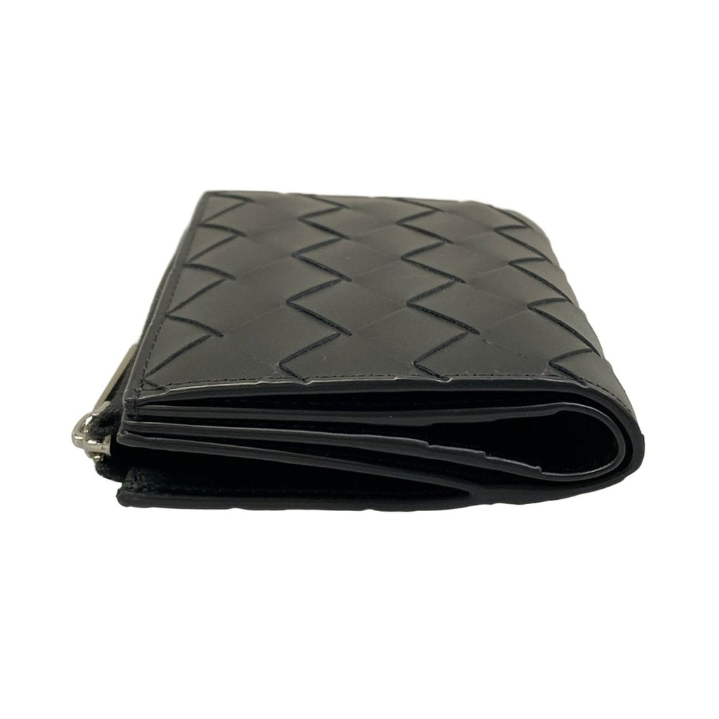 Bottega Veneta Bifold Wallet Intrecciato Black L-shaped Zipper Leather — view 9