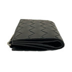 Bottega Veneta Bifold Wallet Intrecciato Black L-shaped Zipper Leather — view 9