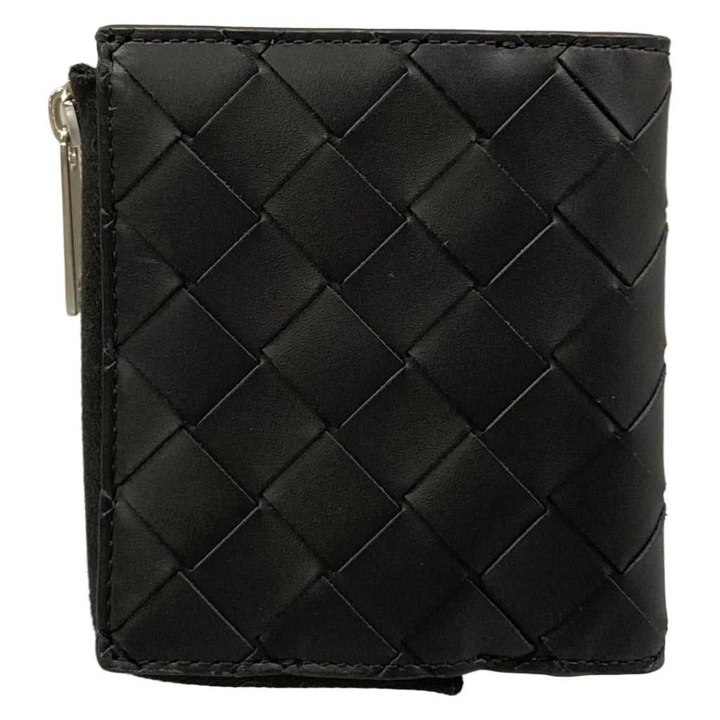 Bottega Veneta Bifold Wallet Intrecciato Black L-shaped Zipper Leather — view 2