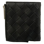Bottega Veneta Bifold Wallet Intrecciato Black L-shaped Zipper Leather — view 2