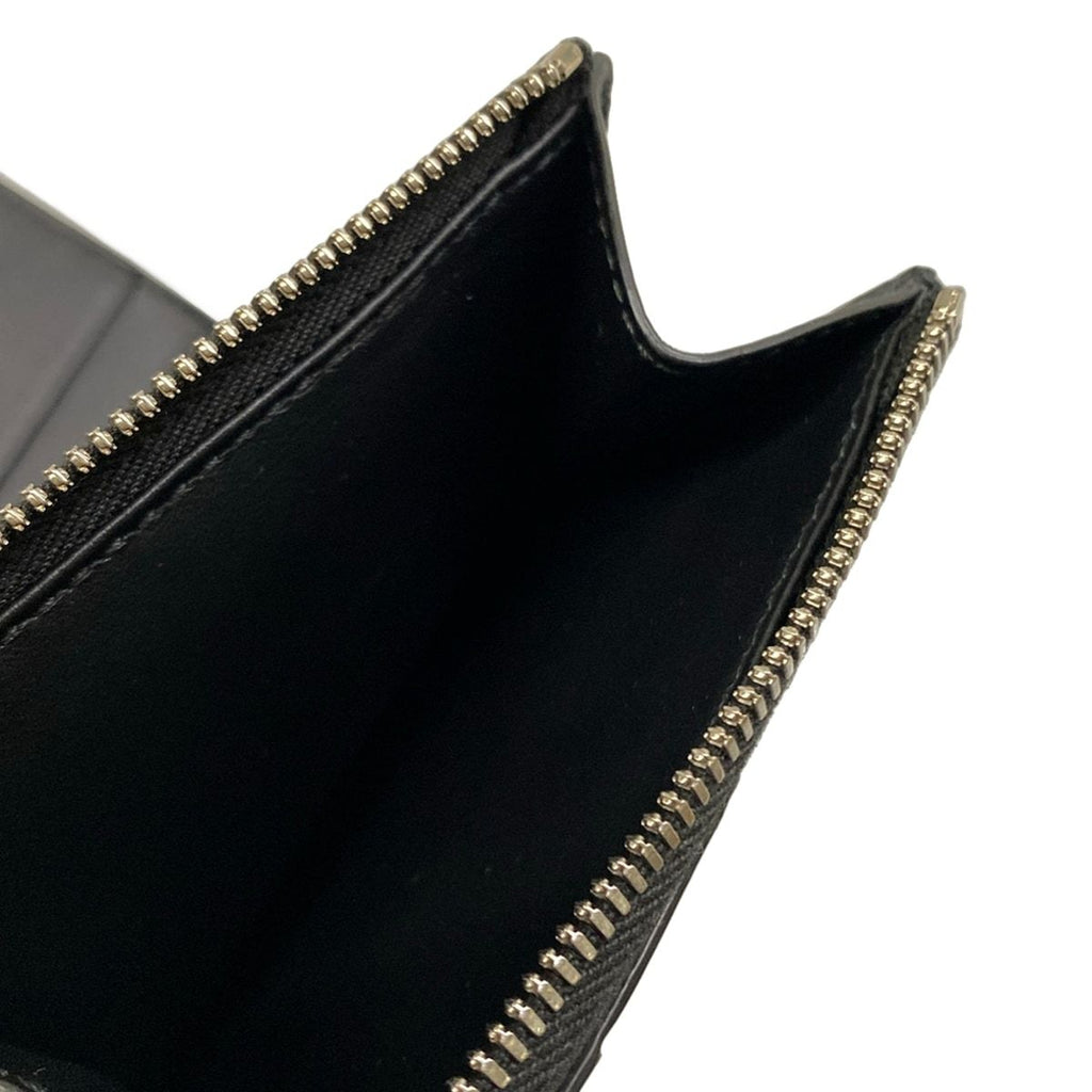 Bottega Veneta Bifold Wallet Intrecciato Black L-shaped Zipper Leather — view 4