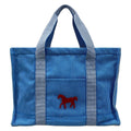 Hermes Tote Light Blue White Red Mother's Stripe Baby Line