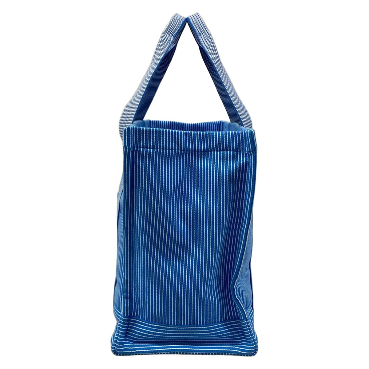 Hermes Tote Light Blue White Red Mother's Stripe Baby Line — view 4