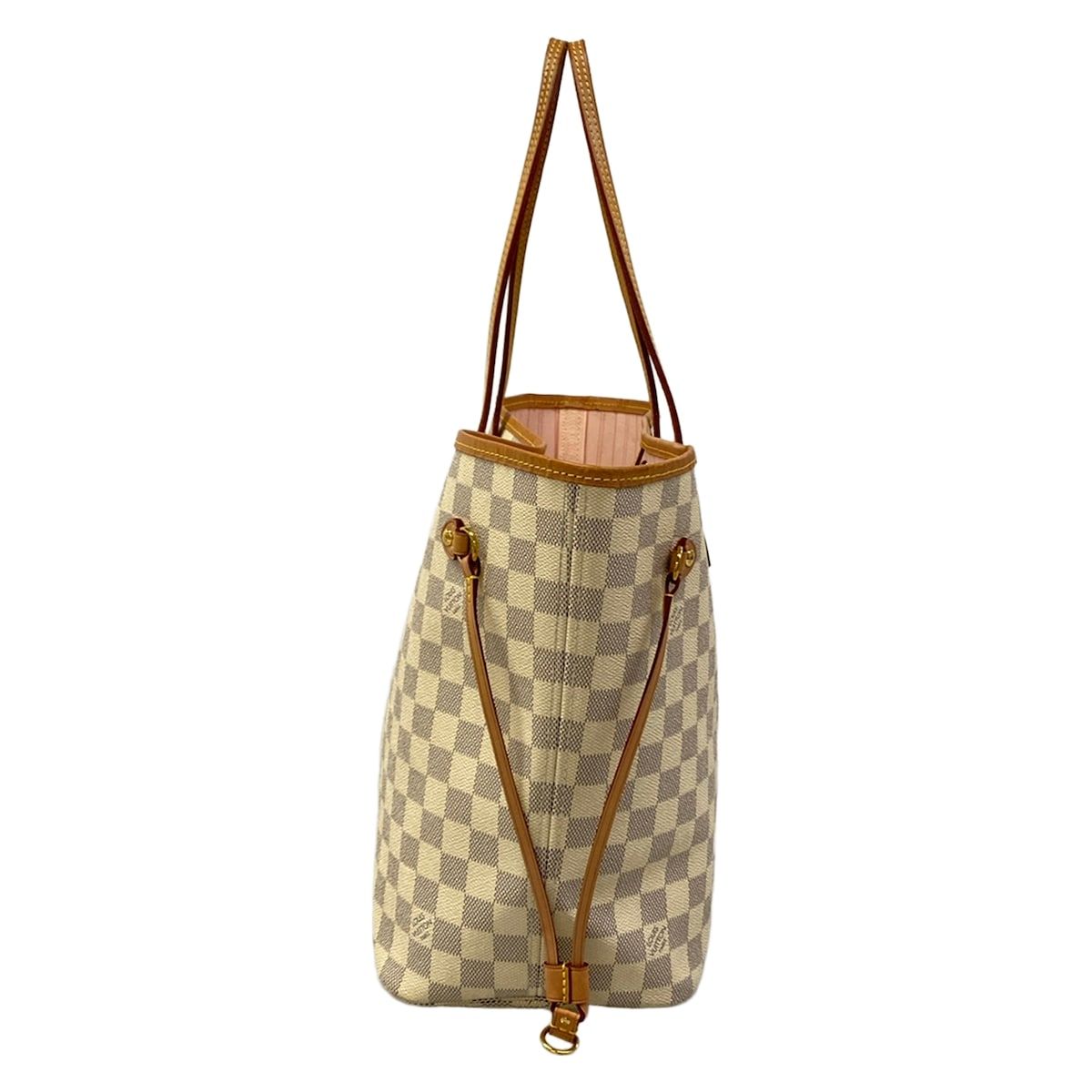 Louis Vuitton Tote Damier Neverfull MM Azur Rose Ballerine — view 4