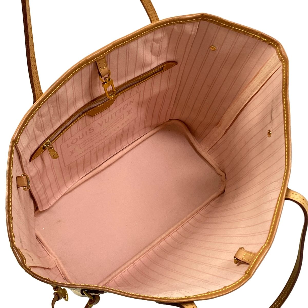 Louis Vuitton Tote Damier Neverfull MM Azur Rose Ballerine — view 7