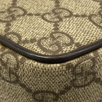 Gucci Shoulder Bag GG Plus Supreme Sherry Dark Brown Red Multi Leather — view 6