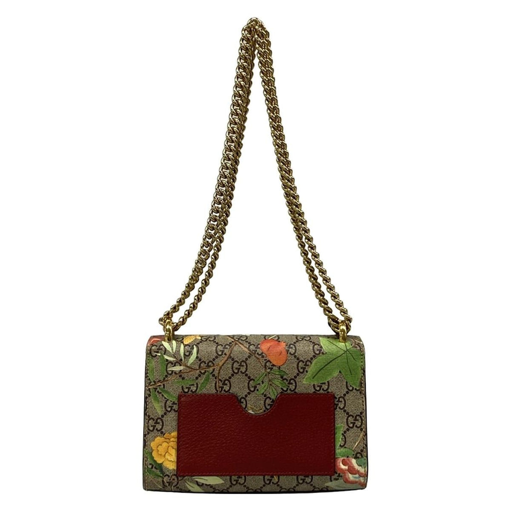 Gucci Shoulder Bag Padlock Small Tian Beige Ebony Multi Chain Leather — view 3
