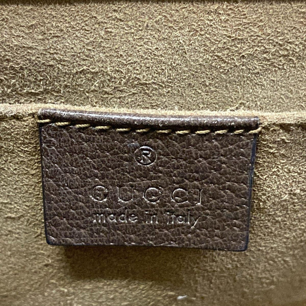 Gucci Shoulder Bag Padlock Small Tian Beige Ebony Multi Chain Leather — view 8