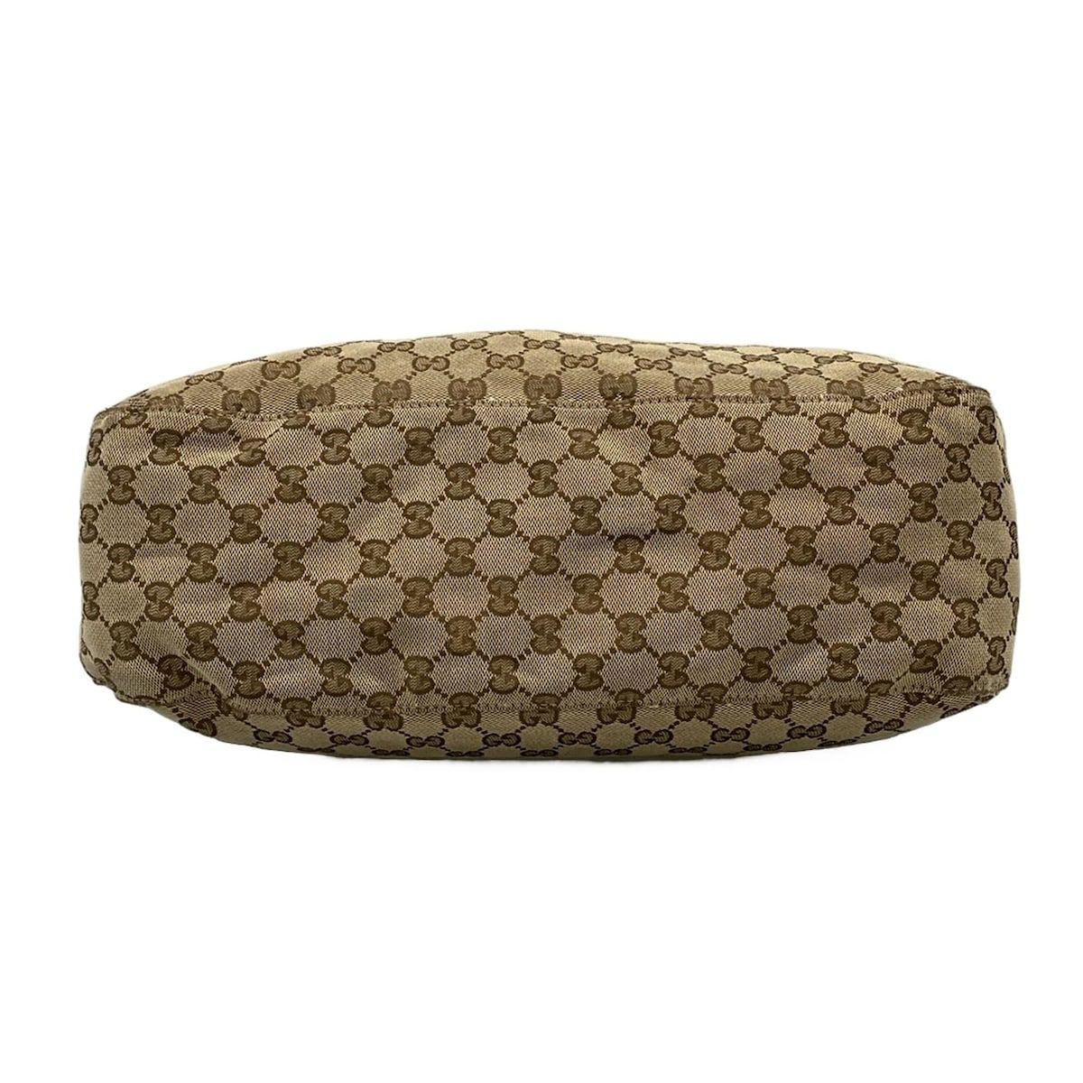 Gucci Handbag Icon Bit GG Pattern Beige Ivory Leather — view 5
