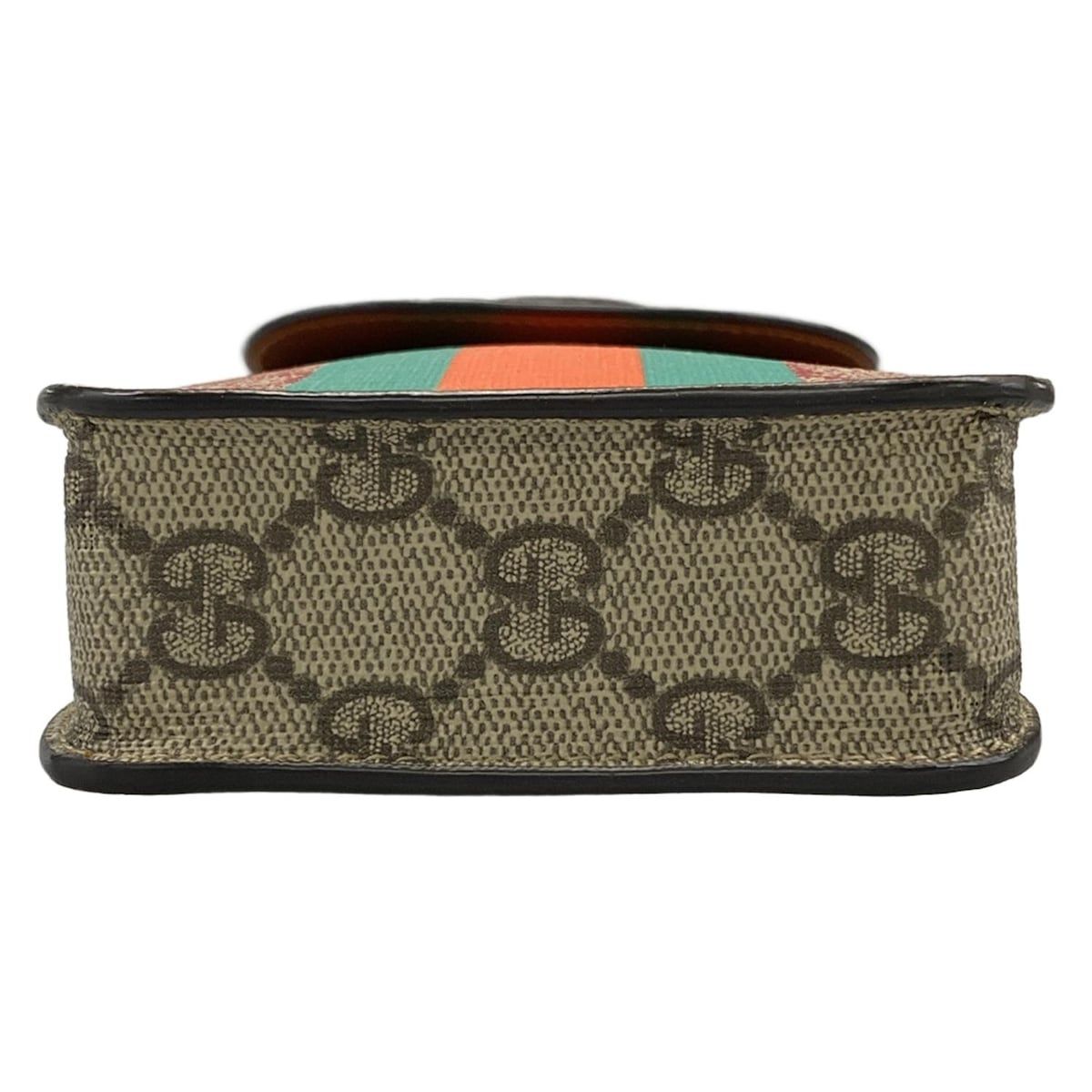 Gucci Shoulder Bag GG Plus Supreme Interlocking Red Dark Brown Multi Leather — view 5