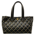 Chanel Tote Wild Stitch Black Matt Togo Leather