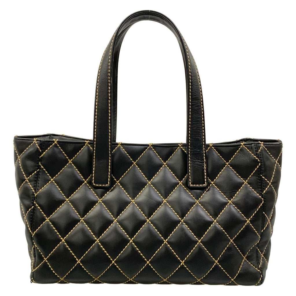 Chanel Tote Wild Stitch Black Matt Togo Leather — view 3