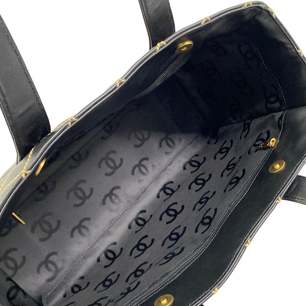 Chanel Tote Wild Stitch Black Matt Togo Leather — view 7