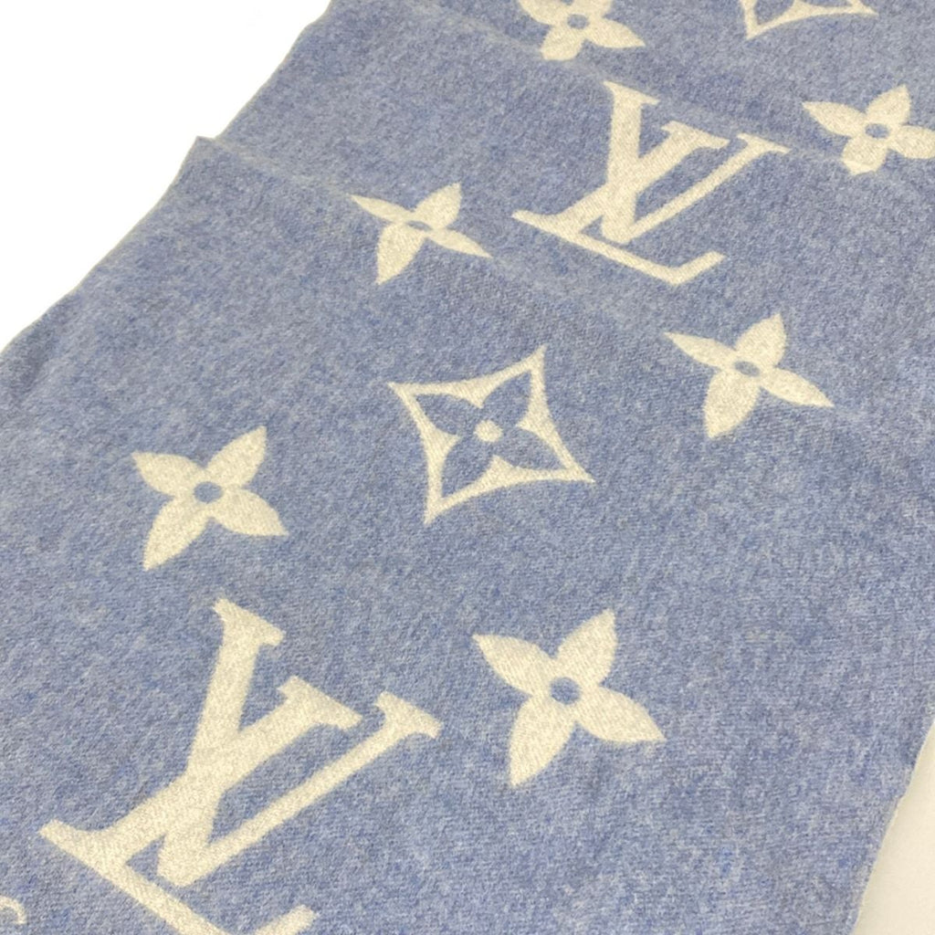 Louis Vuitton Scarf Light Blue Cashmere — view 4