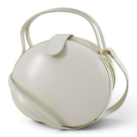 Loewe Vintage Anagram Hand Shoulder 2-Way Bag White Leather