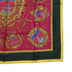 Hermes Carre 90 Scarf Paris Coat of Arms Silk 100% Multicolor Yellow — view 5